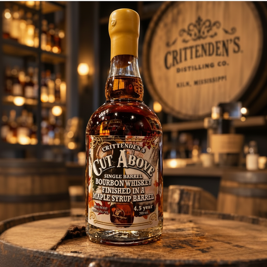 Crittenden’s Cut Above: Single Barrel Bourbon finished in Maple Syrup Barrels 4.5yr 108.2 proof
