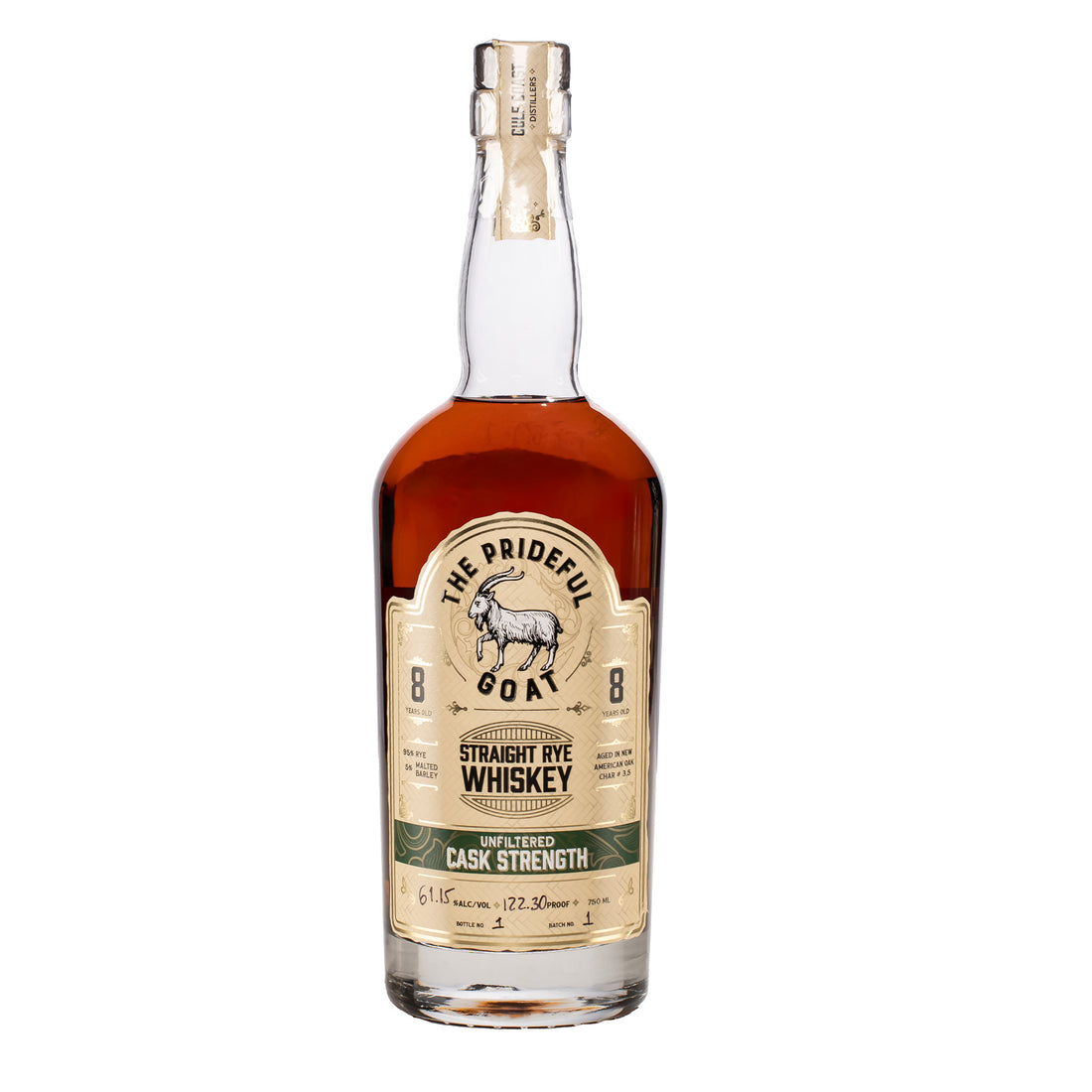 The Prideful Goat Cask Strength Rye Whiskey 8 year 750ml