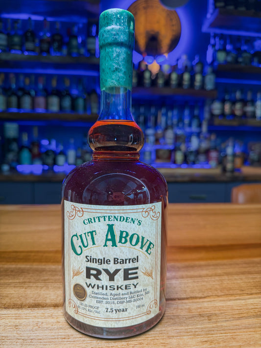 Crittenden’s Cut Above Single Barrel 7.5 year Rye Whiskey